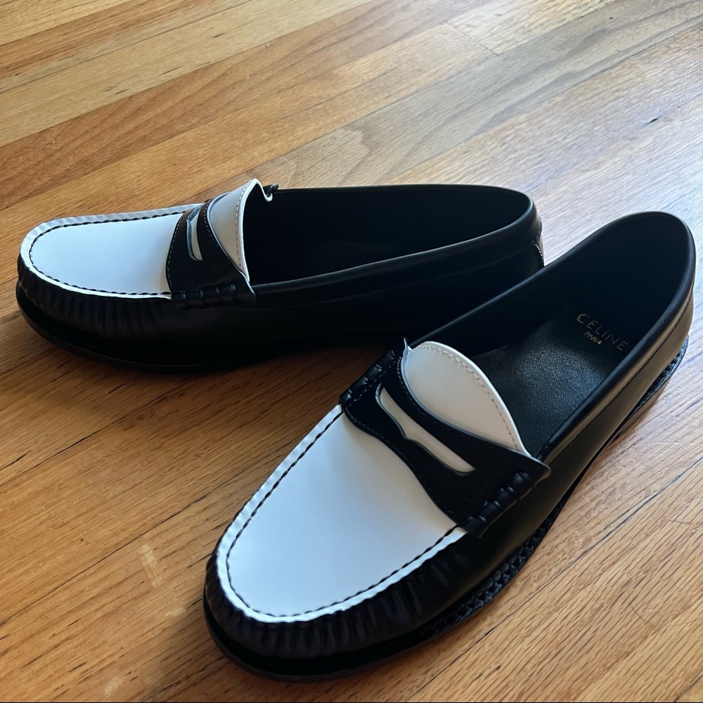 Celine Two Tone Loafers